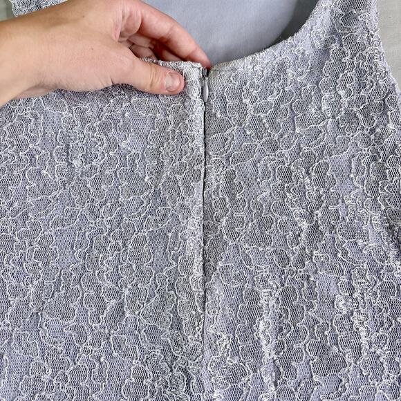 Lori Ann Montreal Lace Mini Halter Neck Dress Purple Size 2 - Picture 6 of 9